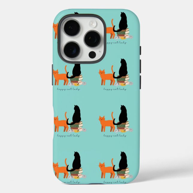 Happy Cat Lady Case-Mate iPhone Hülle (Rückseite)