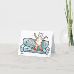 Happy Cat leere Karte