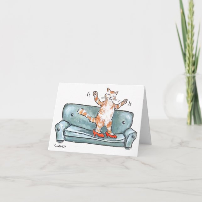 Happy Cat leere Karte (Vorderseite)