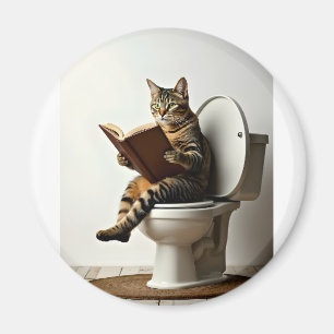 Happy Cat: Niedliches Kitten-Design für Katzen-Lie Magnet