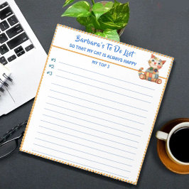 Happy Cat Personalisiert Planner Einfach modern Notizblock