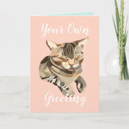 Happy Cat Purring Personalisiert Karte