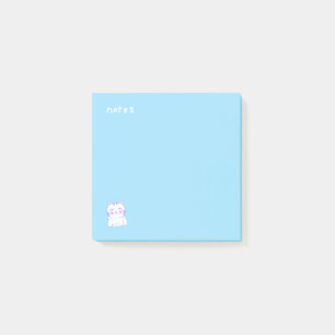 Happy Cat Sky Blue Post-it Klebezettel