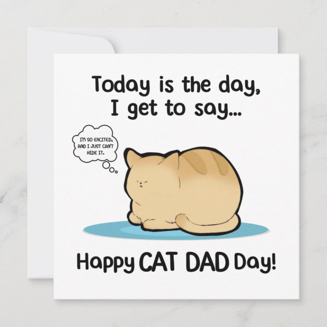 Happy Cat Vater Day, Happy Pawthers Day Karte (Vorderseite)