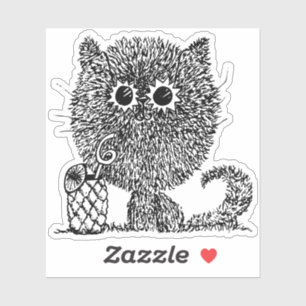 Happy Cat Vinyl Sticker