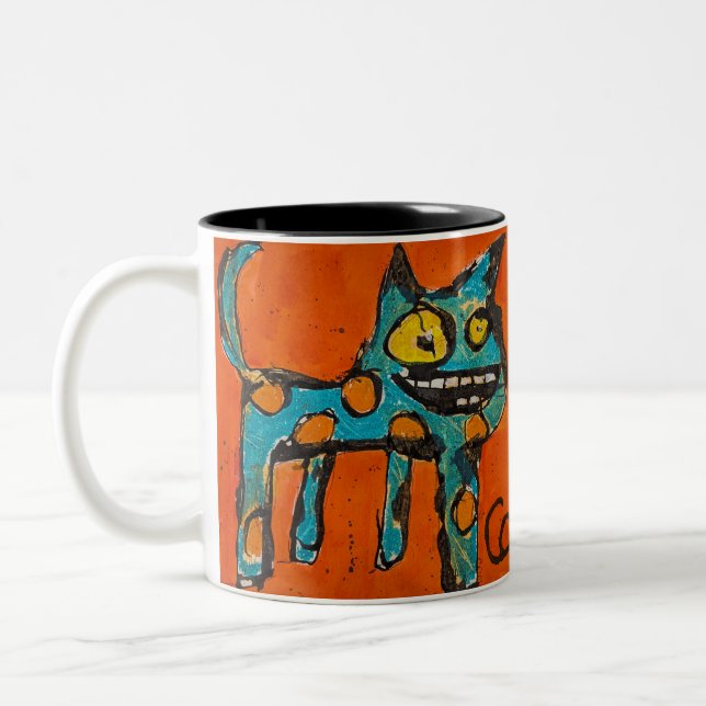 Happy Cat Zweifarbige Tasse (Links)