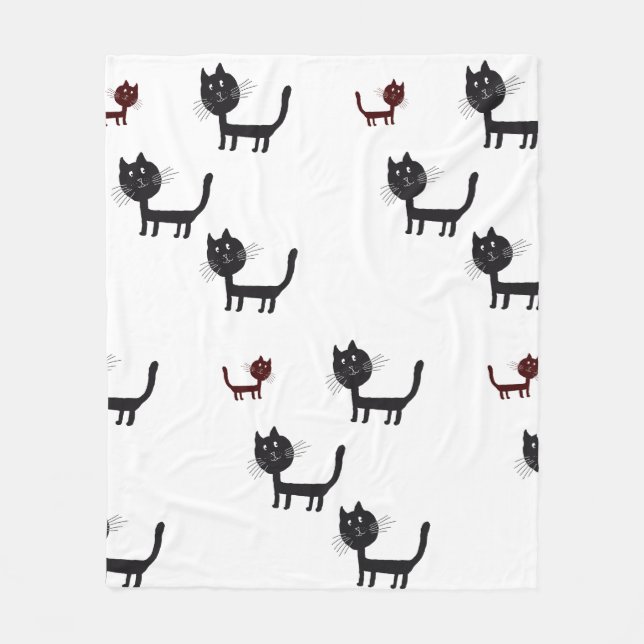 Happy Cats Art Fleece Blanket (Vorderseite)