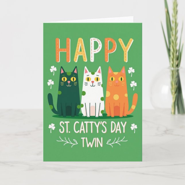 Happy Cats Glitter Texture Card Karte (Vorderseite)