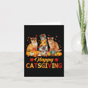 Happy Catsgiving Cat Lovers Herbst Herbst Vibes al Karte