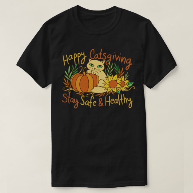 Happy Catsgiving T-Shirt (Design vorne)