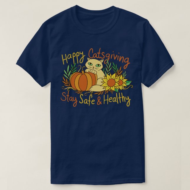 Happy Catsgiving T-Shirt (Design vorne)