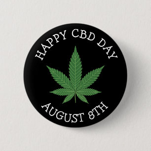 Happy CBD Day Funny Holidays Button