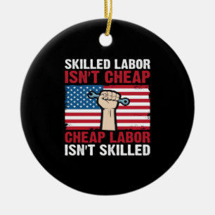 Happy Celebrate Labour Day Festival 2025 Classic- Keramik Ornament