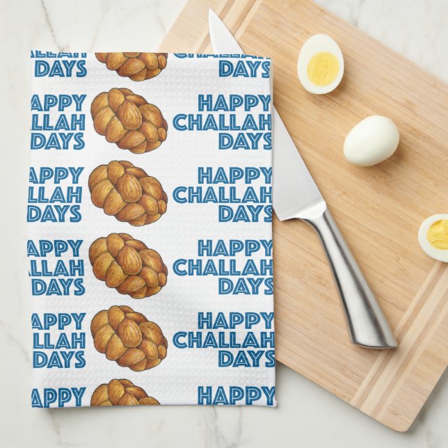 Happy Challah Days Chanukah Hanukkah Brot Loaf Küchentuch (Viertel Falte)