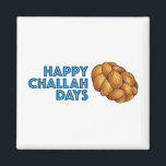Happy Challah Days Chanukah Hanukkah Brot Loaf Magnet<br><div class="desc">Enthält eine originelle Marker-Illustration eines Brotes der Herausforderung,  mit HAPPY CHALLAH DAYS in einem blauen Schriftart. Gut für Hanukkah Geschenke! Diese Urlaubsanschauung ist auch auf anderen Produkten verfügbar. Sehen Sie nicht,  wonach Sie suchen? Brauchen Sie Hilfe bei der Anpassung? Kontaktieren Sie Rebecca,  um etwas für Sie entworfen zu haben.</div>