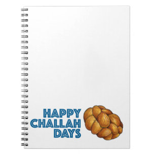 Happy Challah Days Chanukah Hanukkah Holiday Notizblock