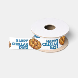 Happy Challah Days Hanukkah Chanukah Brot Holiday Satinband