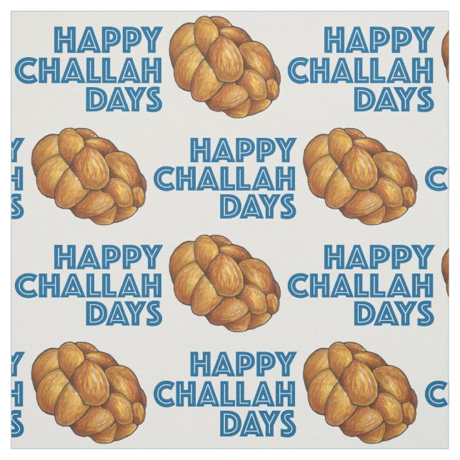 Happy Challah Days Hanukkah Chanukah Brot Loaf Stoff (Muster)
