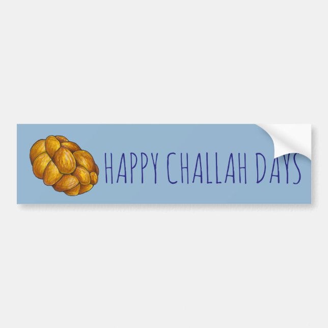 Happy Challah Days Hanukkah Chanukah Holiday Autoaufkleber (Vorne)
