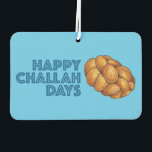 Happy Challah Days Hanukkah Chanukah Holiday Brot Autolufterfrischer<br><div class="desc">Der Friseur bietet eine originelle Marker-Illustration eines Laib geflochtenen herausfordernden Brotes,  mit HAPPY CHALLAH DAYS in einem lustigen Schriftart. Ideal für Hanukkah und andere jüdische Feierlichkeiten. Sehen Sie nicht,  wonach Sie suchen? Brauchen Sie Hilfe bei der Anpassung? Klicken Sie auf "Diesen Designer gefragt",  um etwas für Sie zu erstellen!</div>