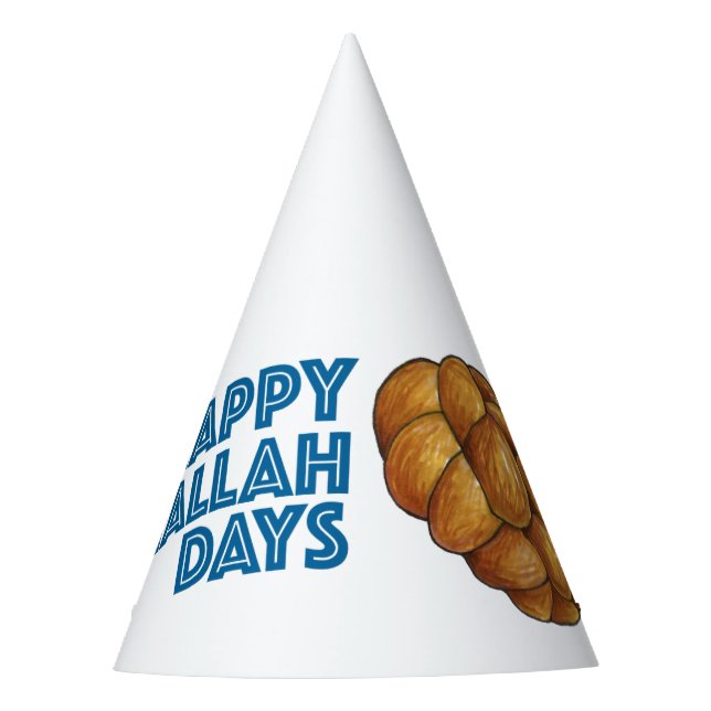 Happy Challah Days Hanukkah Chanukah Holiday Brot Partyhütchen (Vorderseite)