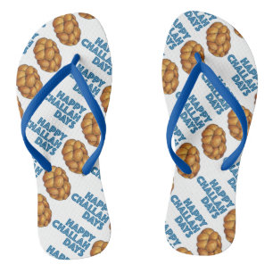 Happy Challah Days Hanukkah Jüdisches Urlaubsbrot Flip Flops