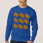 Happy Challah Days Holiday Hanukkah Chanukah Sweatshirt<br><div class="desc">Das Sweatshirt zeigt eine originelle Marker-Illustration eines Laib von herausforderndem Brot auf blauem Hintergrund mit HAPPY CHALLAH DAYS auf der Rückseite. Ideal für Hanukkah, oder für ein hässliches Party im Pullover! Dieses Design ist auch auf anderen Produkten erhältlich. Sehen Sie nicht, wonach Sie suchen? Brauchen Sie Hilfe bei der Anpassung?...</div>
