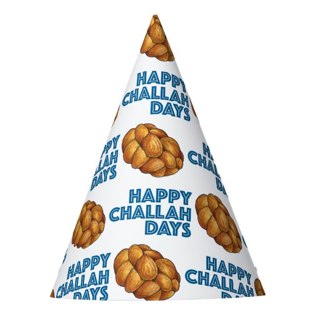 Happy Challah Days Jewish Holidays Broad Loaf Partyhütchen (Vorderseite)