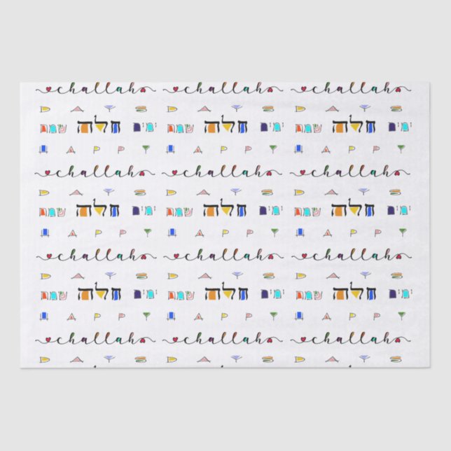 Happy Challah Days Tissue Paper Seidenpapier (Vorderseite)
