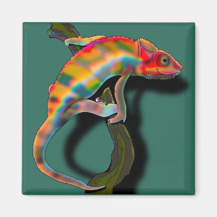 Happy Chameleon Magnet
