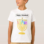 Happy Channukah Menora / Chanukia T-Shirt<br><div class="desc">hanuka,  hannuka,  hannukah,  hanukah,  hannukkah,  hanukkah,  chanukka,  Channukka,  chanukah,  chanukah,  chanukkah,  chanukah chanukia,  chanukkkia,  hanukkia,  hanukora,  mennora Urlaub ,  Ferien,  Juden,  Judentum,  "glückliche hanukkah",  glückliches Gesicht",  Candelabra, </div>