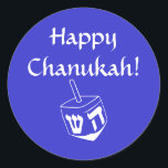 Happy Chanukah Aufkleber<br><div class="desc">Happy Chanukah Aufkleber/Etikett</div>