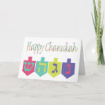 Happy Chanukah Card Feiertagskarte<br><div class="desc">Happy Chanukah Grußkarte mit Dreiecken. Vollständig anpassbar und personalisierbar!</div>