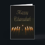 Happy Chanukah Hanukka Menorah Lights Kerzen Feiertagskarte<br><div class="desc">Happy Chanukah Hanukkah Lamp Menorah Candelabrum mit neun Zweigen Lit Candles jüdischen Festival der Lichter Celebration Grußkarte,  Text,  Mit der Liebe Die Kaplan Familie können Sie den Namen ändern</div>