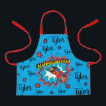 Happy Chanukah Judah Hero Schürze<br><div class="desc">Happy Chanukah Judah Maccabee Super Hero apon. Personalisieren Sie, indem Sie Text löschen und Ihre eigenen hinzufügen. Verwenden Sie Ihren bevorzugten Schriftart Stil, Farbe und Größe. Stellen Sie sicher, dass Sie die Größe und die Farbe des Gurtes auswählen. Alle Designelemente können auf andere Zazzle-Produkte übertragen und bearbeitet werden. Happy Hanukka!...</div>