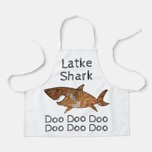 Happy Chanukah Latke Shark Schürze
