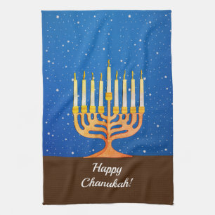 Happy Chanukah! Menorah Geschirrtuch