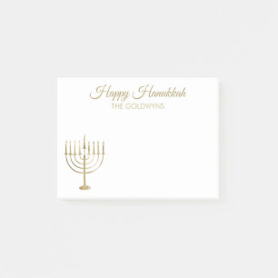 Happy Chanukah Menorah Holiday 4x3 Post-it Klebezettel