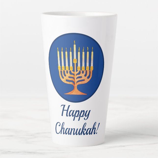 Happy Chanukah! Menorah Milchtasse (Vorderseite)