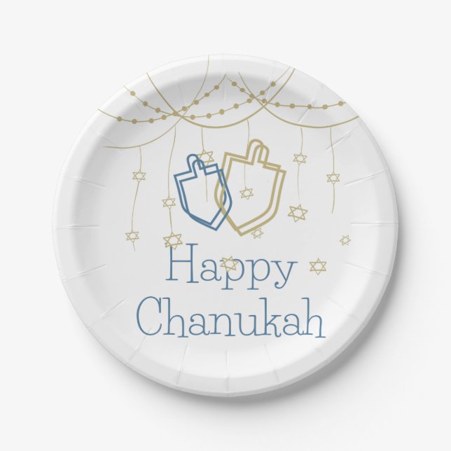 Happy Chanukah Paper Tellers Pappteller (Vorderseite)