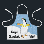 Happy Chanukah Penguin Schürze<br><div class="desc">Happy Chanukah Pinguin Schürze. Personalisieren Sie, indem Sie Text löschen und Ihre eigenen hinzufügen. Verwenden Sie Ihren bevorzugten Schriftart Stil, Farbe und Größe. Stellen Sie sicher, dass Sie die Größe und die Farbe des Gurtes auswählen. Alle Designelemente können auf andere Zazzle-Produkte übertragen und bearbeitet werden. Happy Hanukka! Danke, dass du...</div>