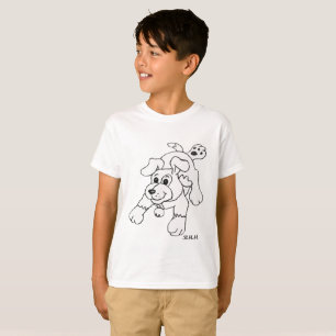 Happy Charcoal Pencil Hund Art Zeichnend Kinder T-Shirt