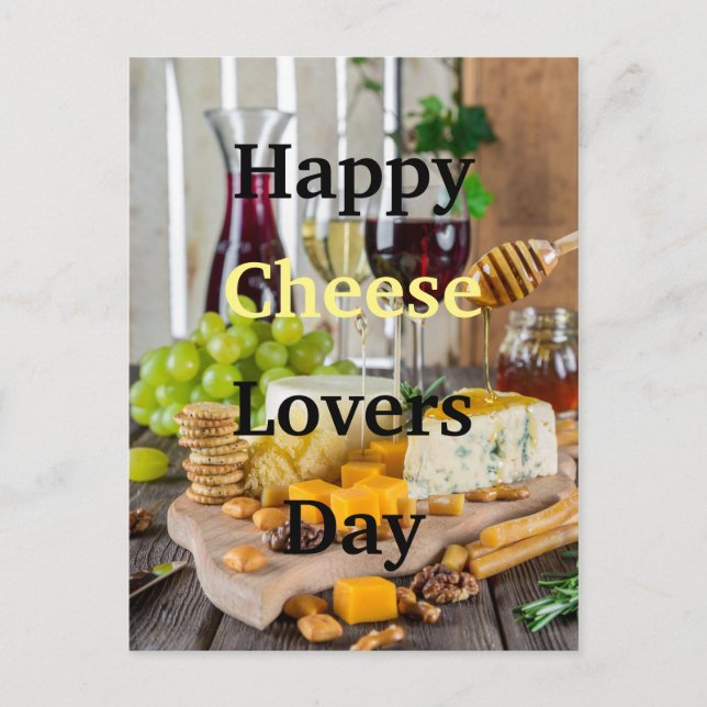 Happy Cheese Lovers Day Postkarte (Vorderseite)