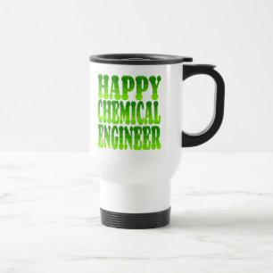 Happy Chemical Engineer in Green Reisebecher