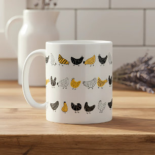 Happy Chicken Country Farm Animal Muster Kaffeetasse