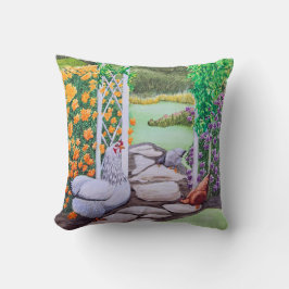 Happy Chicken Garden  Kissen