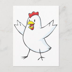 Happy Chicken Hen Cartoon Postkarte