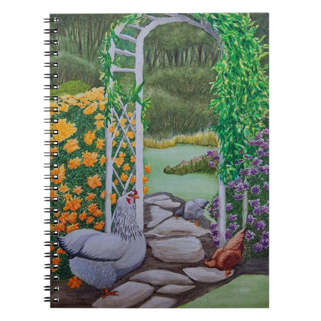 Happy Chicken Park Notizblock (Vorderseite)