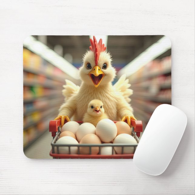 Happy Chicken Shopper Mousepad (Mit Mouse)