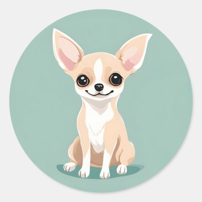Happy Chihuahua Sticker (Vorderseite)
